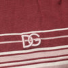 Dolce & Gabbana Cotton Burgundy Striped DG Logo Polo  T-shirt