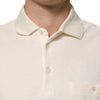 Dolce & Gabbana Ivory Cotton Terry Logo Pocket Polo T-shirt