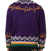 Dolce & Gabbana Purple Wool DG Logo Men Knit Pullover Sweater