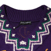 Dolce & Gabbana Purple Wool DG Logo Men Knit Pullover Sweater