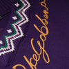 Dolce & Gabbana Purple Wool DG Logo Men Knit Pullover Sweater