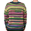Dolce & Gabbana Multicolor DG Logo V-Neck Knit Pullover Sweater