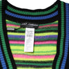 Dolce & Gabbana Multicolor DG Logo V-Neck Knit Pullover Sweater