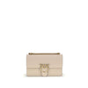PINKO Beige Calf Leather Bos Taurus Shoulder Bag
