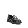 Valentino Garavani Black Leather Slip-On Loafers