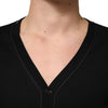 Dolce & Gabbana Black Cotton Button Up Men Cardigan Sweater