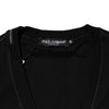 Dolce & Gabbana Black Cotton Button Up Men Cardigan Sweater
