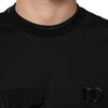 Dolce & Gabbana Black Cotton Embroidered DG Logo Pocket T-shirt
