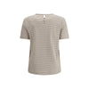 Brunello Cucinelli Beige Baumwoll-T-Shirt