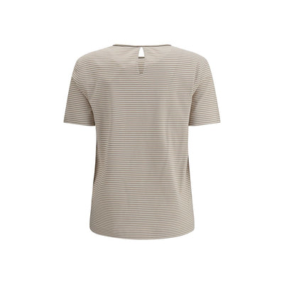 Brunello Cucinelli Beige Baumwoll-T-Shirt