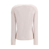 Forte_Forte White Wool Cashmere Sweater