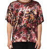 Dolce & Gabbana Multicolor Polyester Marble Print Oversize T-shirt