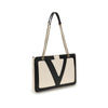 Valentino Garavani Cream Calf Leather Bos Taurus Shoulder Bag