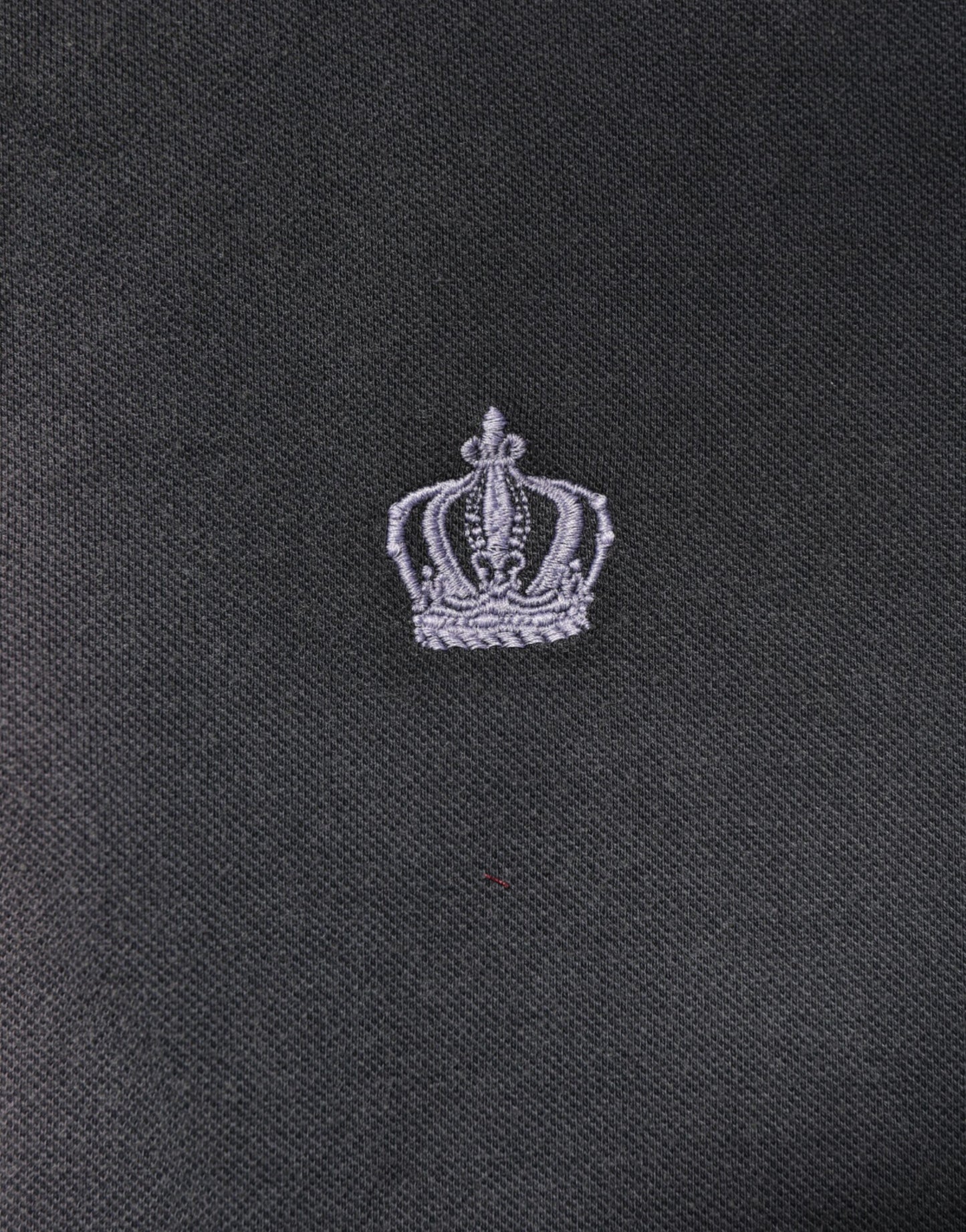 Dolce &amp; Gabbana graues Baumwoll-Poloshirt für Herren mit Kronenkragen