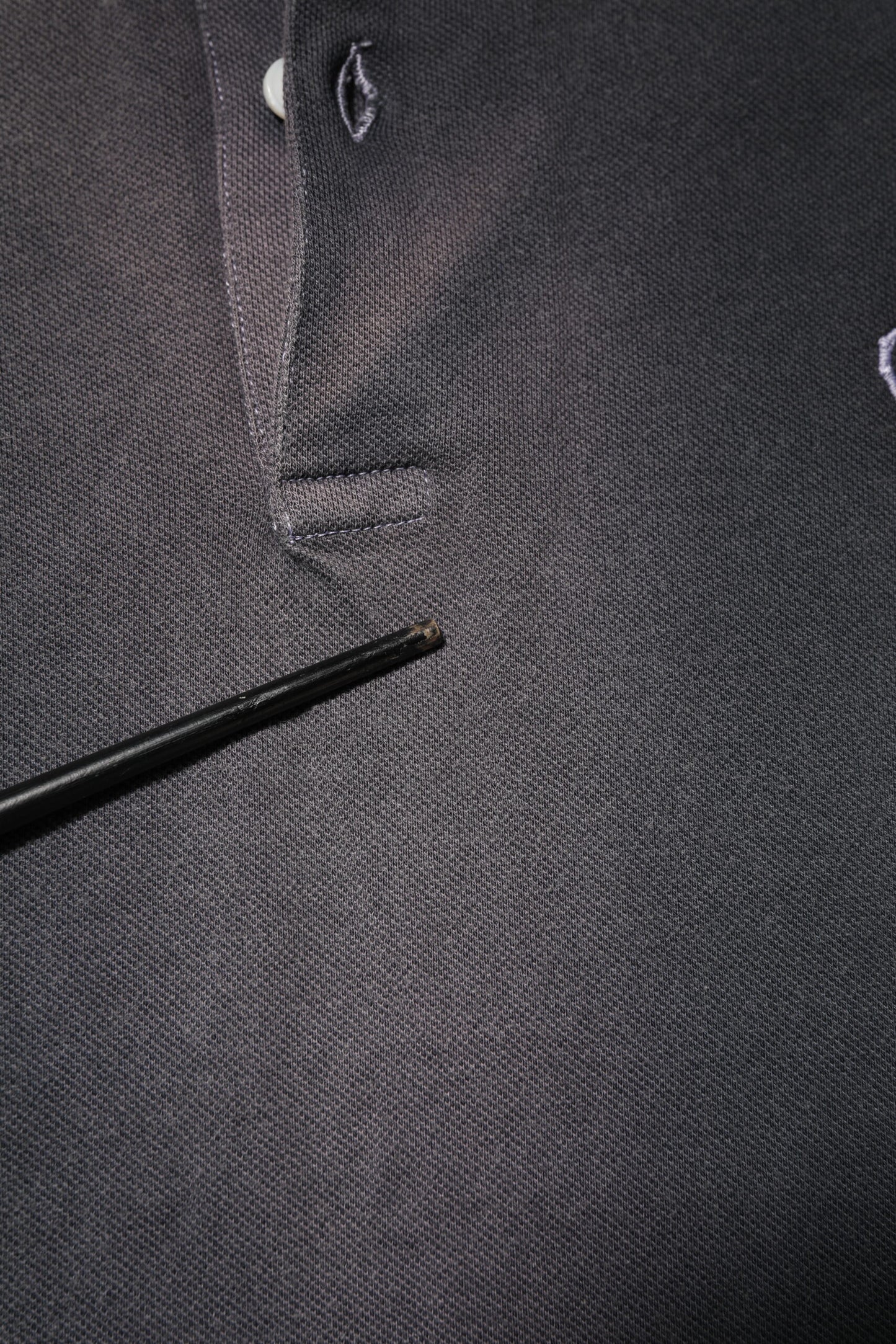 Dolce &amp; Gabbana graues Baumwoll-Poloshirt für Herren mit Kronenkragen