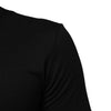 Dolce & Gabbana Black Cotton Plain V-Neck Men Shirt T-shirt