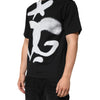 Dolce & Gabbana Black Cotton DG Logo Graffiti Short Sleeve T-shirt