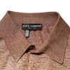 Dolce & Gabbana Brown Silk Textured Short Sleeve Polo T-shirt
