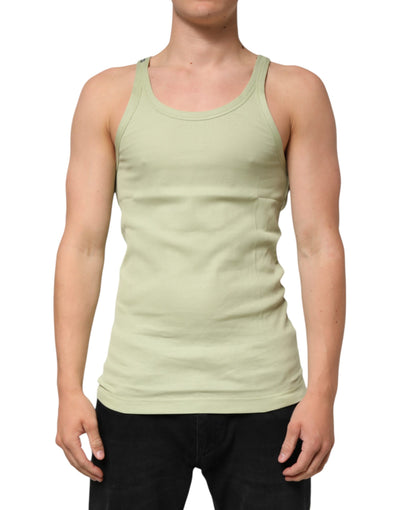 Dolce & Gabbana Light Green Tank Sleeveless Men Men T-shirt