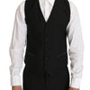 Dolce & Gabbana Black Wool Dress Waistcoat Gillet Vest