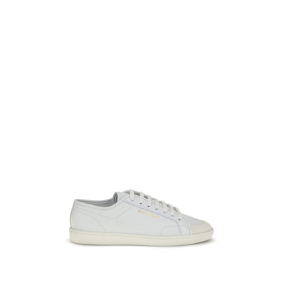 Saint Laurent Bos Taurus Low Top Sneakers aus weißem Kalbsleder