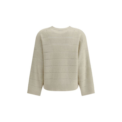 Brunello Cucinelli Weißer Kaschmirpullover