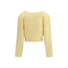 Alessandra Rich Yellow Mohair Cardigan