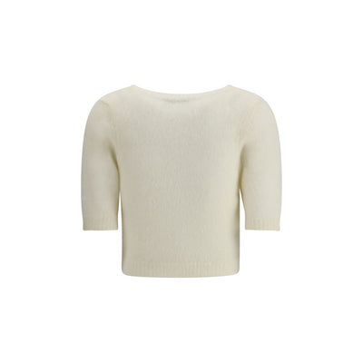Alessandra Rich White Mohair Sweatshirt