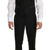 Dolce & Gabbana Black Wool Dress Waistcoat Gillet Vest