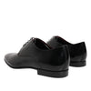 Dolce & Gabbana Men Dress Black Calfskin Leather Derby Shoes