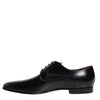Dolce & Gabbana Men Dress Black Calfskin Leather Derby Shoes