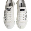 Dolce & Gabbana White Logo Graffiti Low Top Sneakers Shoes