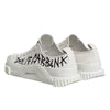 Dolce & Gabbana White Logo Graffiti Low Top Sneakers Shoes