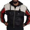 Dolce & Gabbana Black Leather Hooded Blouson Jacket