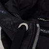Dolce & Gabbana Black Leather Hooded Blouson Jacket
