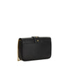 PINKO Black Calf Leather Bos Taurus Shoulder Bag
