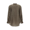 Fendi Brown Silk Pattern Shirt