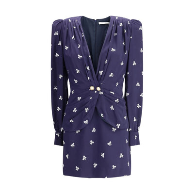 Alessandra Rich Blue Silk Casual Dress