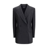Dolce &amp; Gabbana Blazer aus schwarzem Fleece