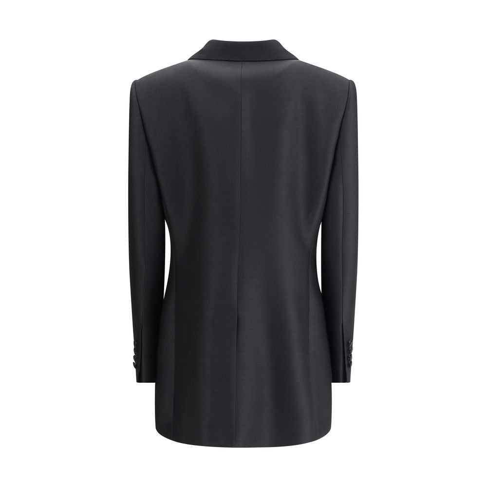Dolce &amp; Gabbana Blazer aus schwarzem Fleece