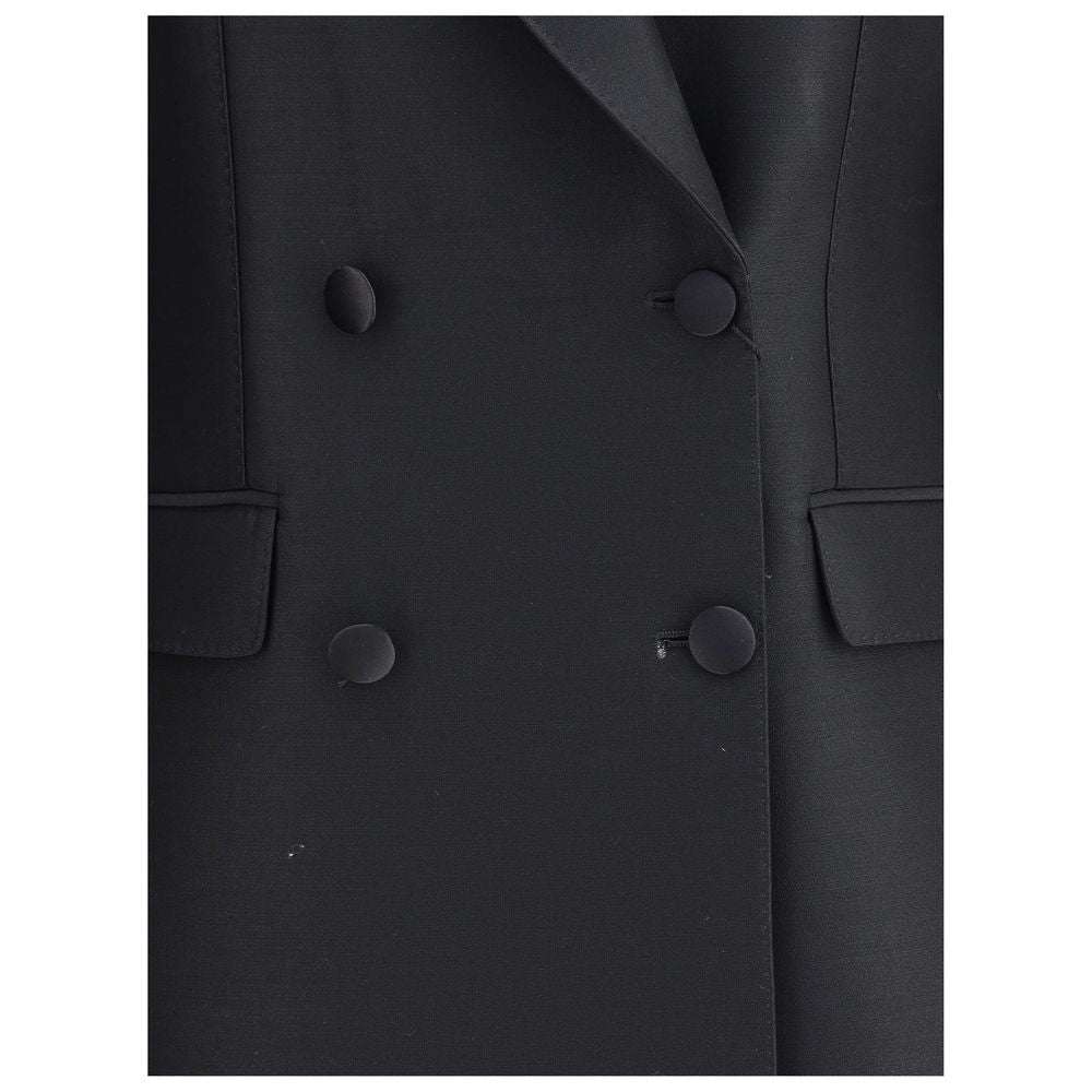 Dolce &amp; Gabbana Blazer aus schwarzem Fleece