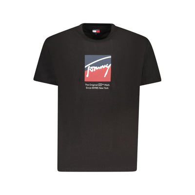 Tommy Hilfiger Black Cotton Men's T-Shirt