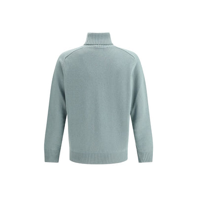 Brooksfield Green Fleece Wool Turtleneck