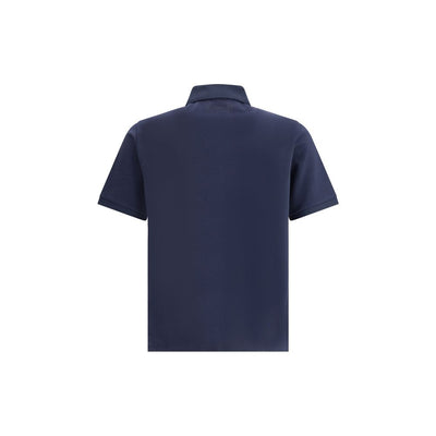 Saint Laurent Polohemd aus blauer Baumwolle