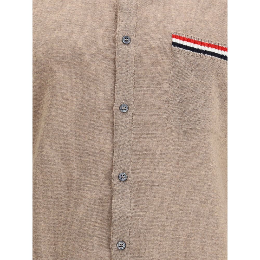Thom Browne Beige Fleece-Strickjacke
