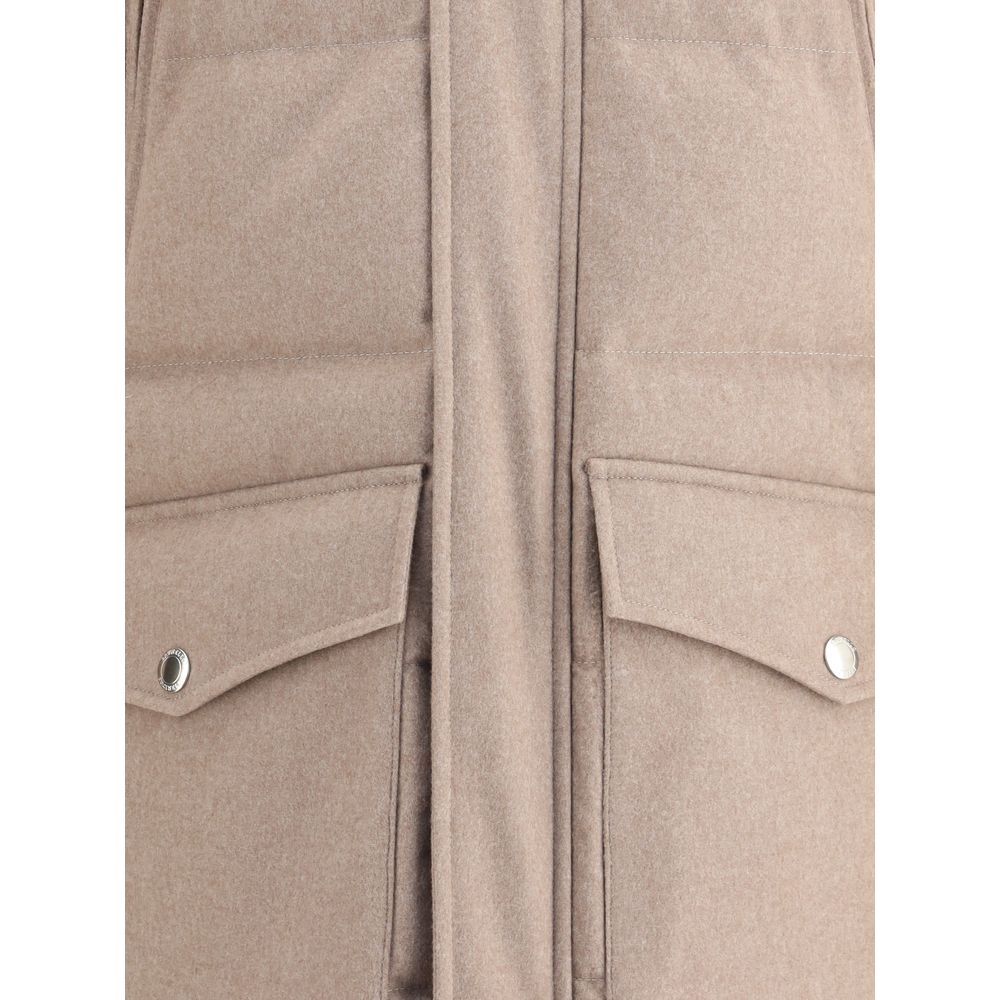 Brunello Cucinelli Beige Kaschmirmantel