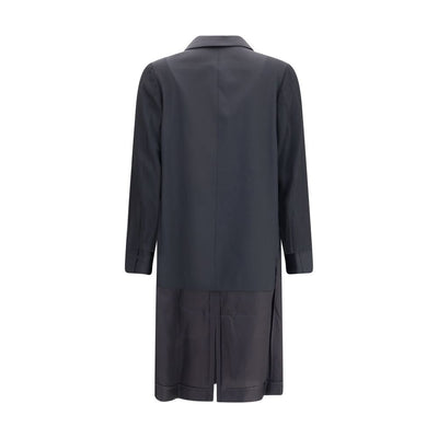 Undercover schwarzer Polyestermantel