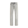 Haikure Light Blue Cotton Straight-Leg Jeans