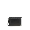 Fendi Clutch aus schwarzem Leder