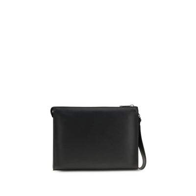 Fendi Clutch aus schwarzem Leder